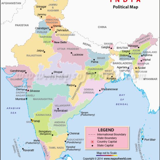 india-political-map | Magnetic Equipments